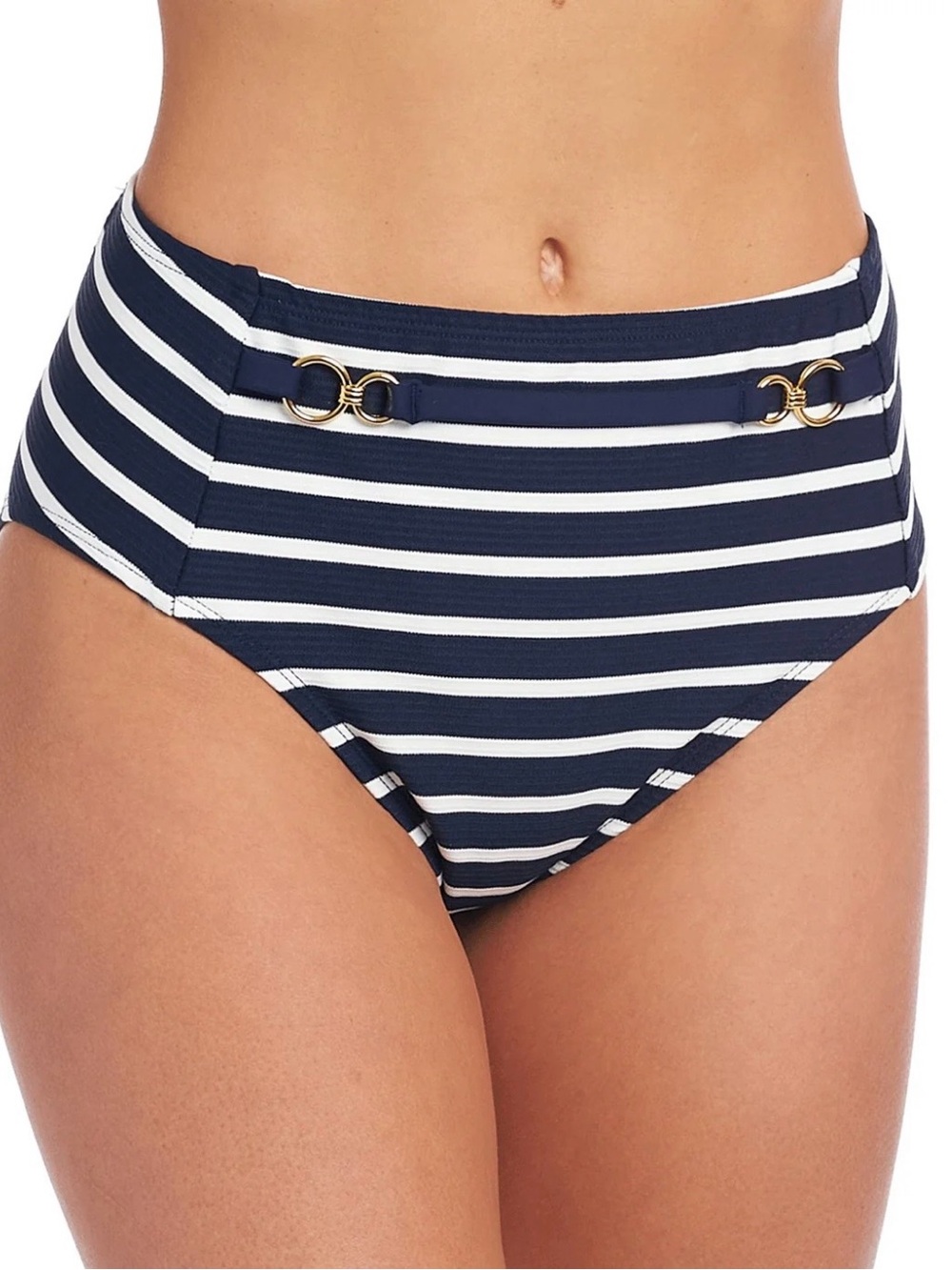 La Blanca Capri Stripe Belted High Waist Bottom
